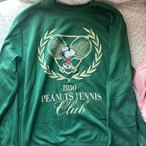 Peanuts Tennis Club Green Sweatshirt